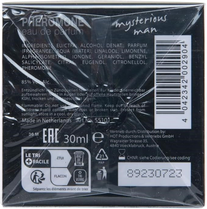 Hot Production Hot Pheromone London Mysterious Man Sex Pheromone Cologne for Men 30ml - Sex Pheromones and Perfumes