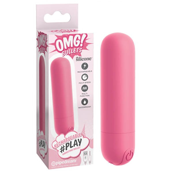 Pipedream OMG! Bullets #Play USB Rechargeable Bullet Pink - Bullet Vibrators