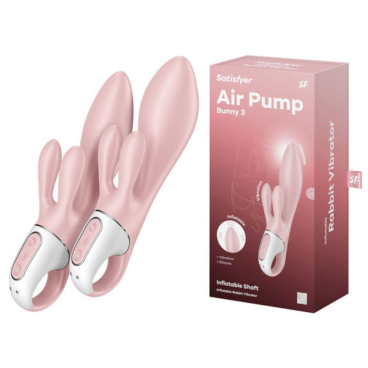 Satisfyer Air Pump Bunny 3 Inflatable Rabbit Vibrator Pink