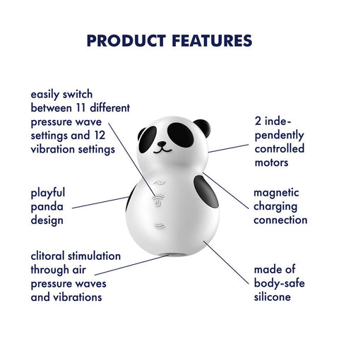 Pocket Panda Clit Vibrator by Satisfyer - Clit Ticklers and Pulsators