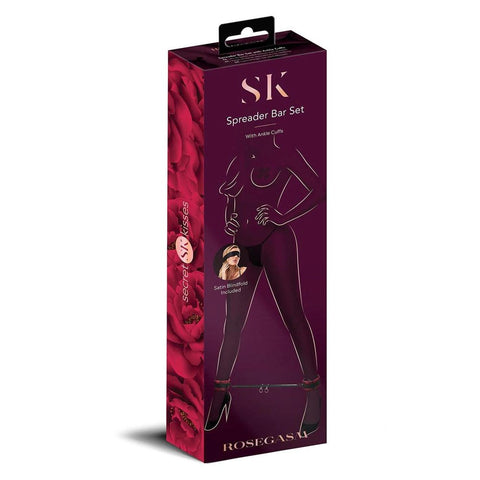 Secret Kisses Rosegasm BDSM Play Spreader Bar Set - Cuffs And Restraints