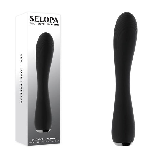 Selopa MIDNIGHT MAGIC USB Rechargeable G Spot Vibrator Black