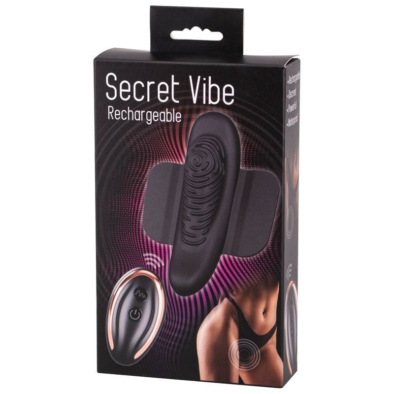 Seven Creations Secret USB Rechargeable Remote Controlled Panty Vibrator Black - Remote Control Vibrators