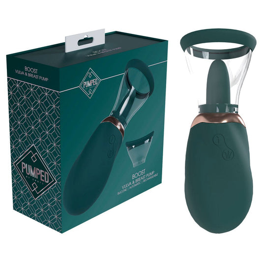 PUMPED Boost Auto USB Rechargeable Vulva & Breast Pump - Pussy And Clit Toys
