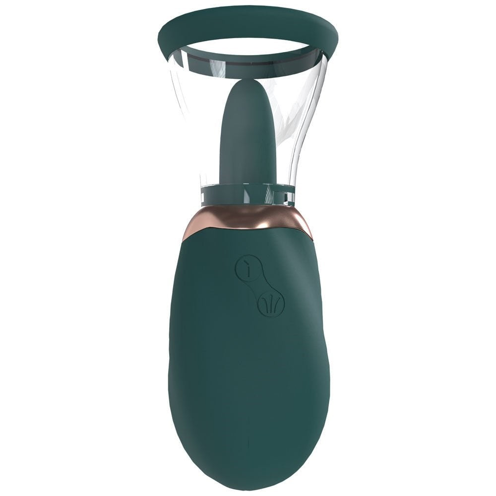Shots Toys PUMPED Boost Auto USB Rechargeable Vulva & Brest Pump Green - Pussy And Clit Toys