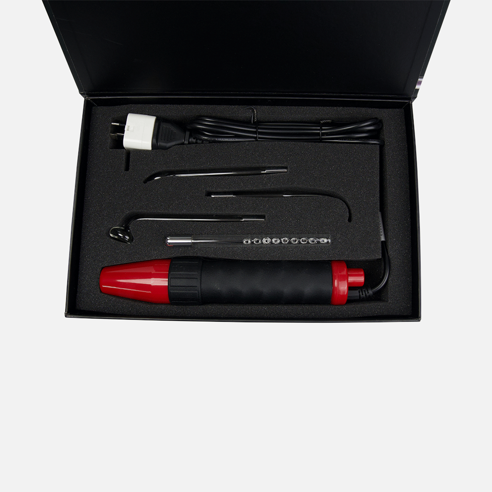 The Stockroom KinkLab Neon Wand 5 Piece Electrosex Kit Red - Electro Sex