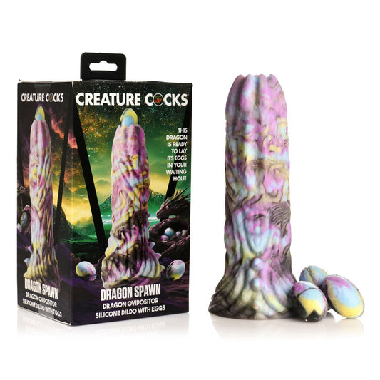 XR Brands Creature Cocks Dragon Spawn Multi Coloured Fantasy Dildo 18.5cm