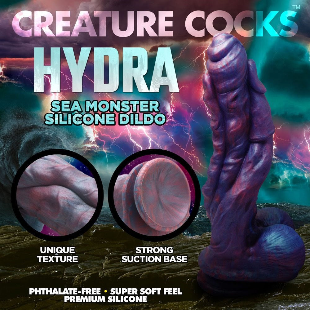 XR Brands Creature Cocks Hydra Coloure Fantasy Monster Silicone Dildo 26.9cm - Realistic Dildos