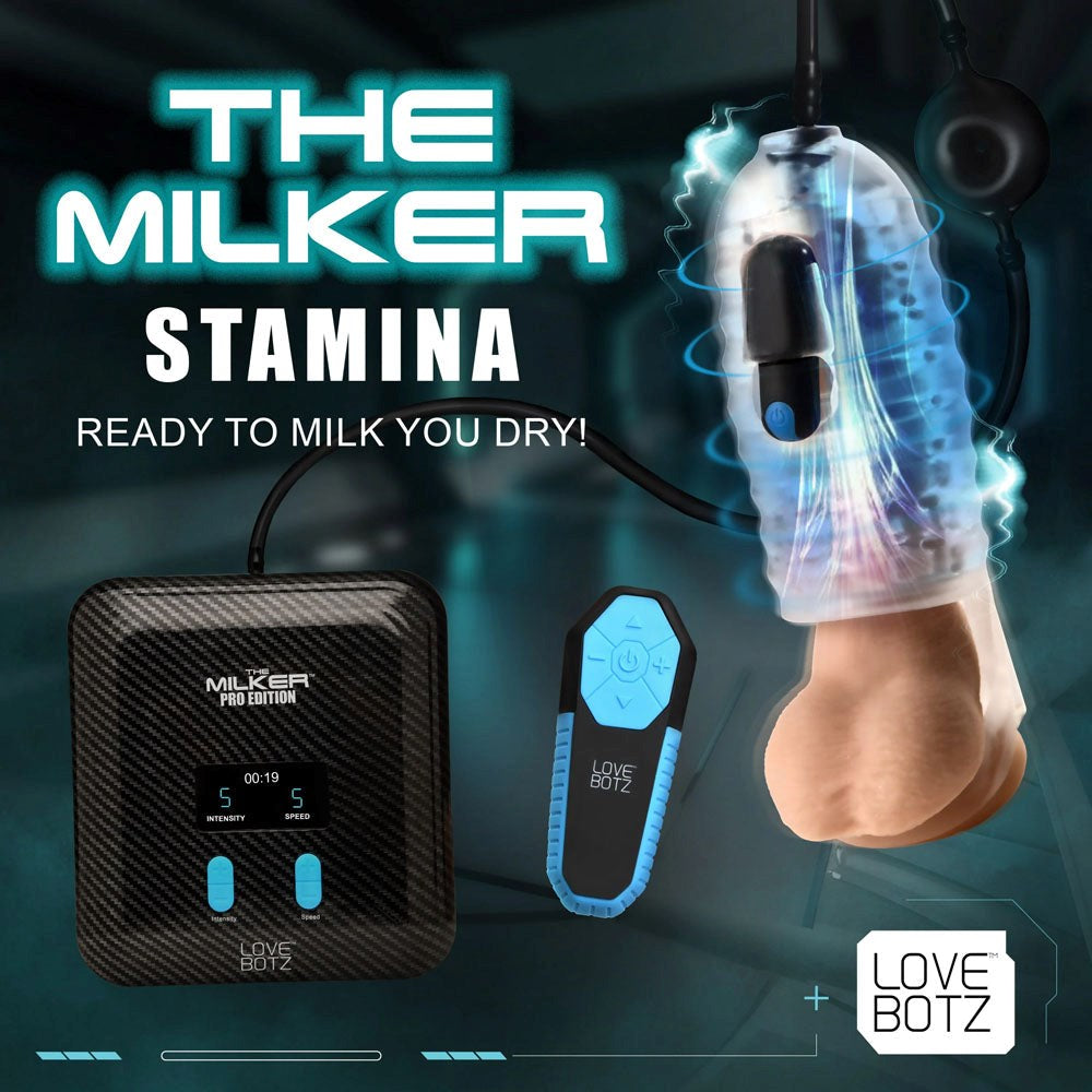 XR Brands LoveBotz The Milker Stamina Mains Powered Milking Masturbator - Masturbators and Strokers