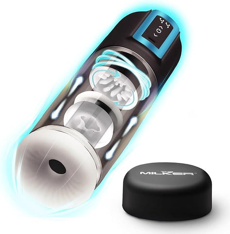 Roto-Stroke Thrusting & Rotating Masturbator by XR Brands - Masturbators and Strokers