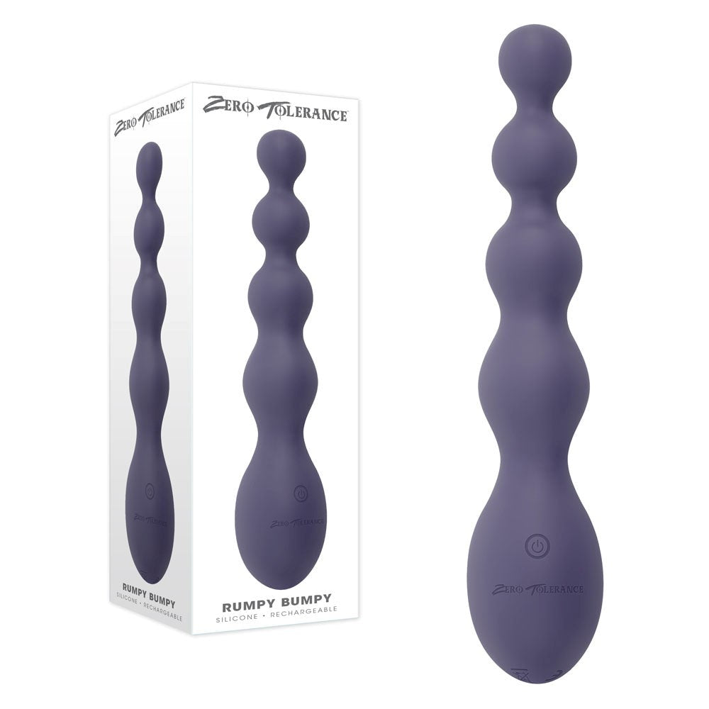 Zero Tolerance Rumpy Bumpy Vibrating Anal Bead Purple - Anal Beads and Balls