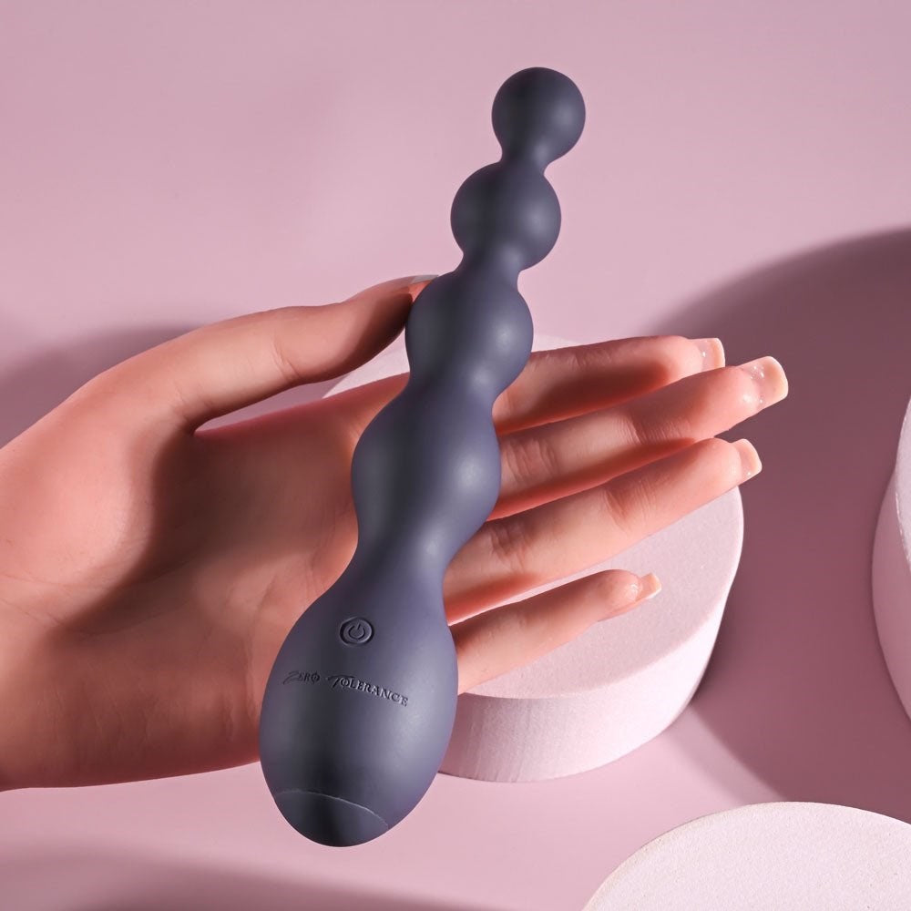 Zero Tolerance Rumpy Bumpy Vibrating Anal Bead Purple - Anal Beads and Balls