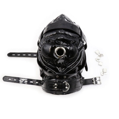 Blindfolded Bondage Hood With Mouth Hole by BDStyle - Bondage Hoods