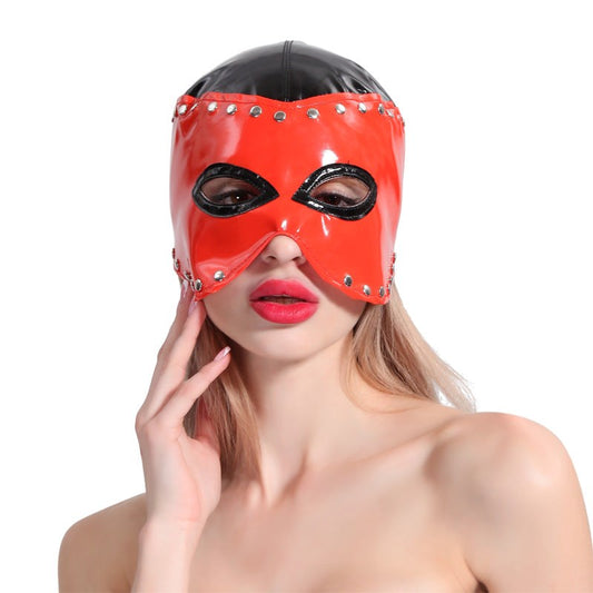 BDStyle Faux Leather Half Head PVC Hood