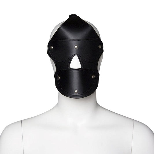 BDStyle Gimp Hood With Removable Eye Pad And Mouth Pad Black