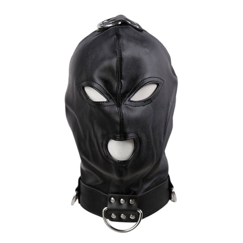 Gothic Black Bondage Play Hood by BDStyle - Bondage Hoods
