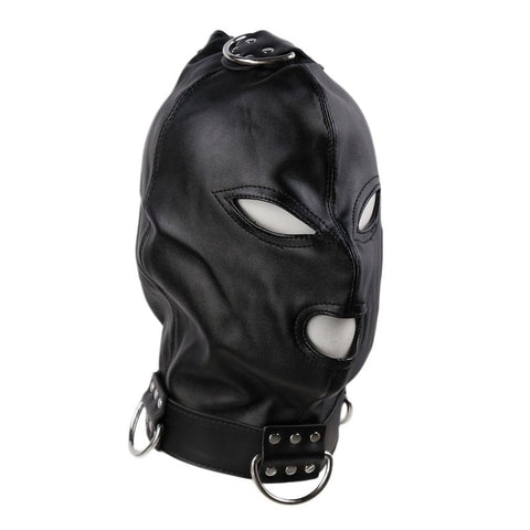 Gothic Black Bondage Play Hood by BDStyle - Bondage Hoods