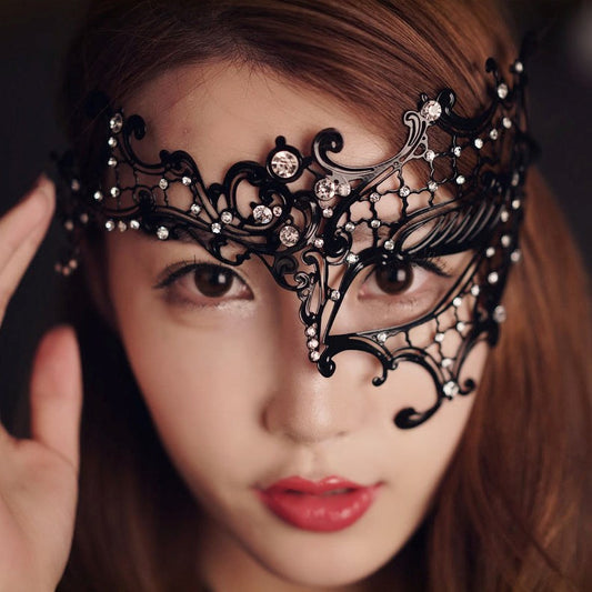 BDStyle BDSM Play Rhinestone Metal Half Face Mask
