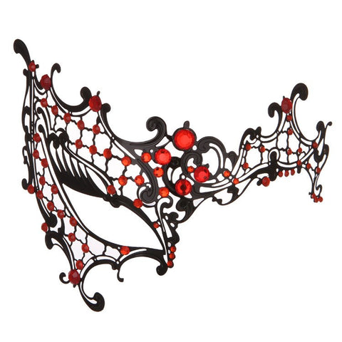 BDSM Play Rhinestone Metal Half Face Mask by BDStyle - Blindfolds And Masks