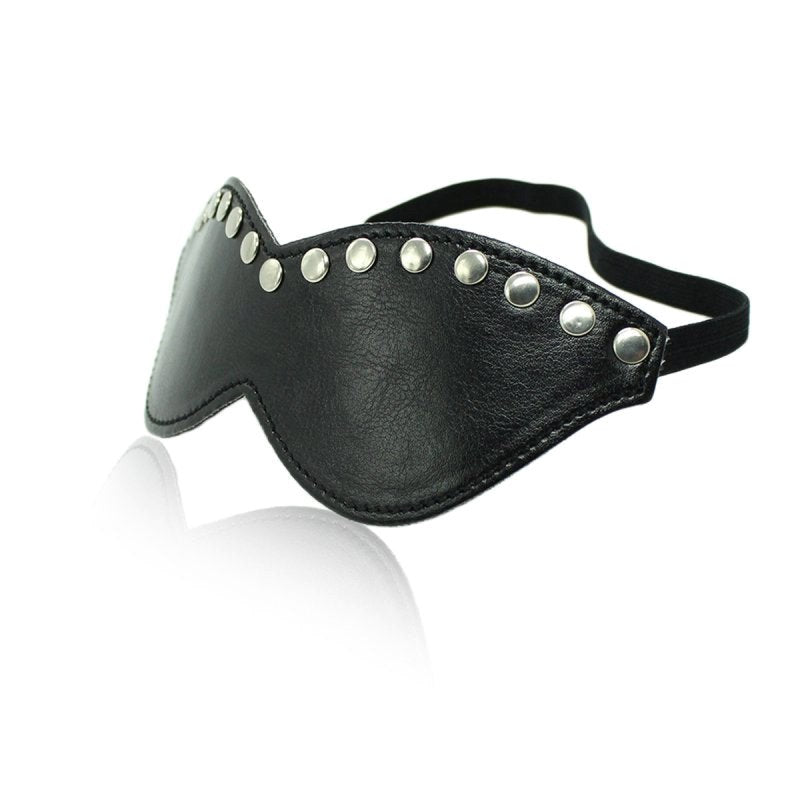 Black Leather Blindfold Mask by BDStyle - Blindfolds And Masks
