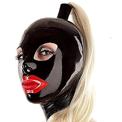 BDStyle Ponytail Bondage Mask Black by BDStyle - Blindfolds And Masks