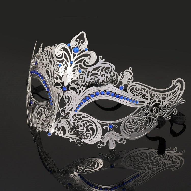 BDStyle Silver Diamante Metal Mask - Blindfolds And Masks