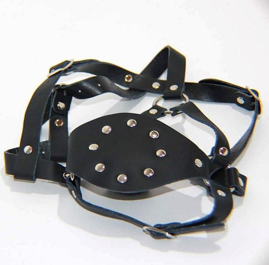 Leather Face Harness with Stuffer Gag