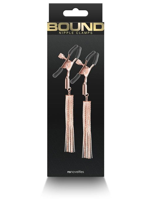 NS Novelties Bound Nipple Clamps D2 Rose Gold