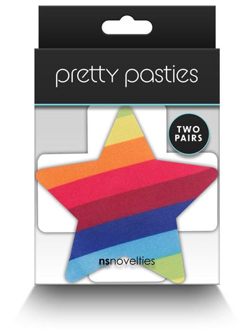 Pretty Pasties Pride Cross and Star 2 Pair Nipple Toy - Breast and Nipple Toys