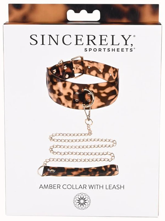Sportsheets Amber Adjustable Collar with Leash