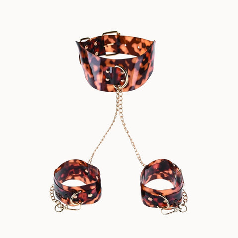 Neck and Wrist Restraint Amber by Sportsheets - Cuffs and Restraints