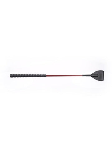 Saffron Leather Crop With Rubber Grip by Sportsheets - Whips And Crops