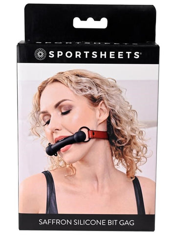 Saffron Silicone Bit Gag by Sportsheets - Bondage Gags and Bits