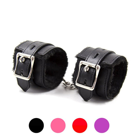 BDStyle Black Premium Fur Lined Bracelet Wrist Cuff Black