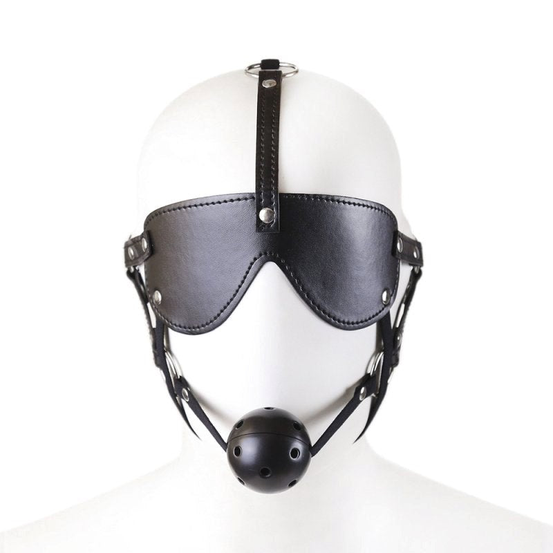BDStyle Blindfold With Breathable Ball Gag - Blindfolds And Masks