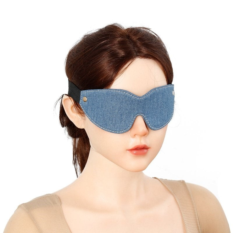 BDStyle Denim Bondage Blindfold - Blindfolds And Masks