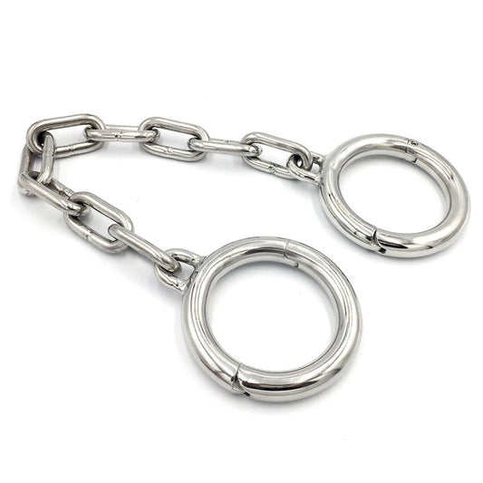 BDStyle Heavy Duty BDSM Play Metal Wrist Cuffs Only with Chain