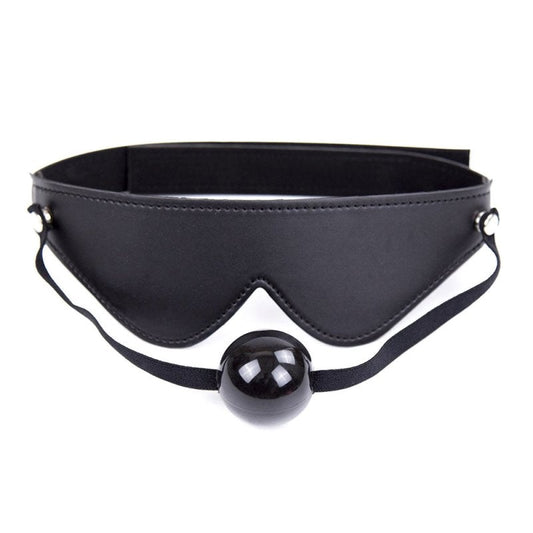 BDStyle Velcro Strap Blindfold With Ball Gag
