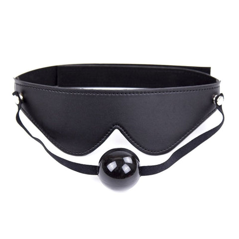 Velcro Strap Blindfold With Ball Gag by BDStyle - Blindfolds And Masks