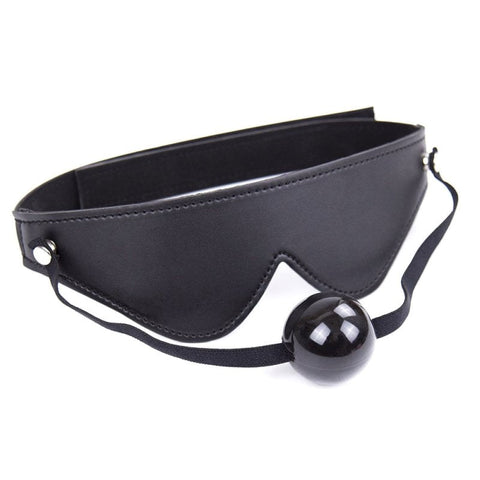 Velcro Strap Blindfold With Ball Gag by BDStyle - Blindfolds And Masks