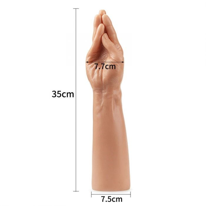 Lovetoy King Sized Realistic Magic Hand Fisting Dildo Flesh 36cm - Realistic Dildos