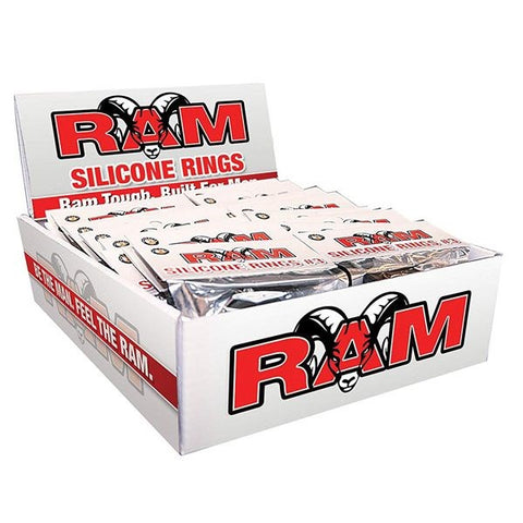 RAM 24 Silicone Rings Pop Box Cock Ring Set in & 3 Sizes - Cock Ring Sets