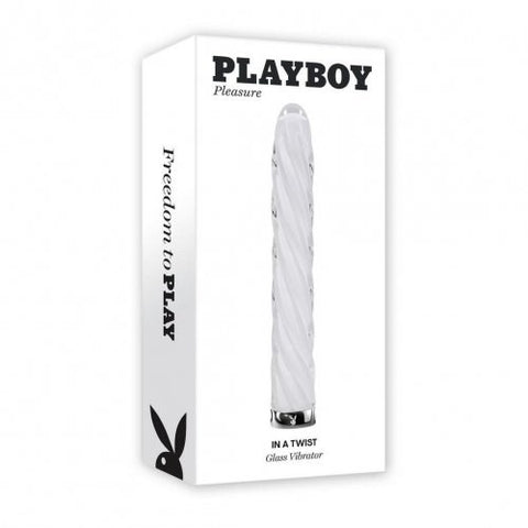Playboy Pleasure In A Twist Glass Bullet Vibrator - Bullet Vibrators