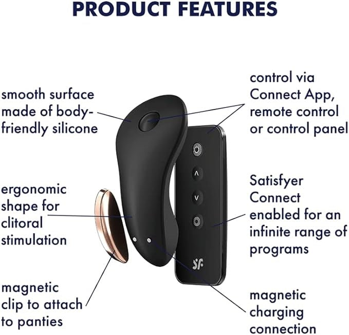 Satisfyer Little Secret App Contolled Remote Controlled USB Rechargeable Panty Vibrator - Remote Control Vibrators
