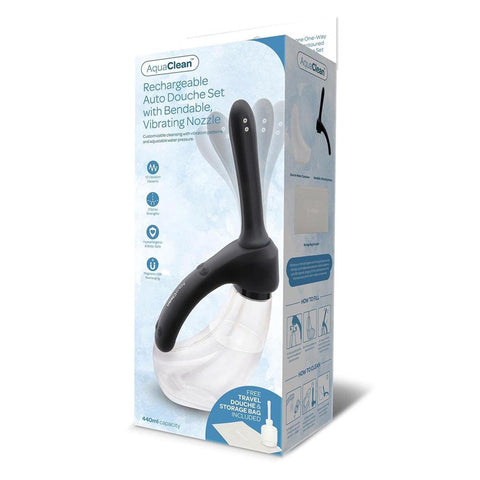 AquaClean Auto Douche Set with Bendable Nozzle Capacity - Enemas and Douches