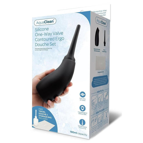 AquaClean 1-Way Valve Contoured Ergo Douche Set Capacity - Enemas and Douches