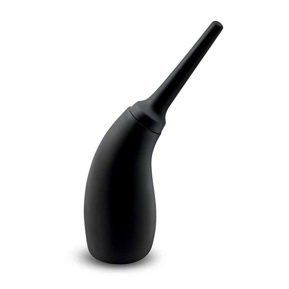 AquaClean Silicone 1 Way Valve Ergo Anal Douche Set - Enemas and Douches