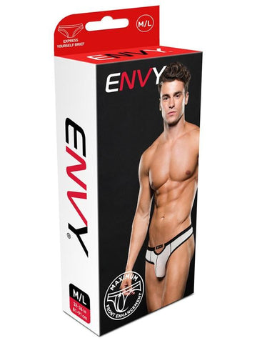 Envy Express Yourself Brief White by Envy Menswear - Mens Briefs And Boxers