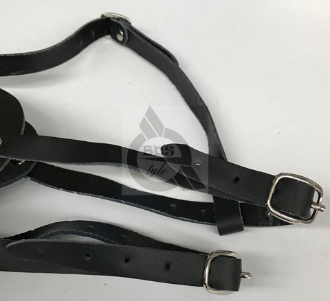 Head Harness Blindfold & Ball Gag Heavy by BDStyle - Bondage Gags and Bits