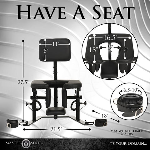 Master Series Pleasure Throne Oral Sex Chair by XR Brands - Sex Furniture